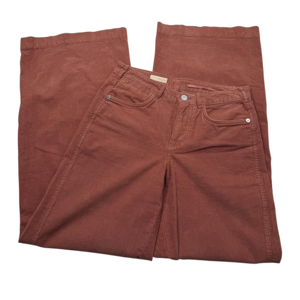 Anthropologie Pilcro The Gwen Wide Leg Pants in Rust - Picture 5 of 13